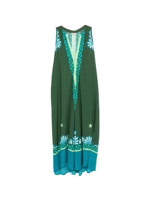 Abito lungo donna Pin-Up Stars stampa tartaruga verde PIN-UP Stars | PG202A025